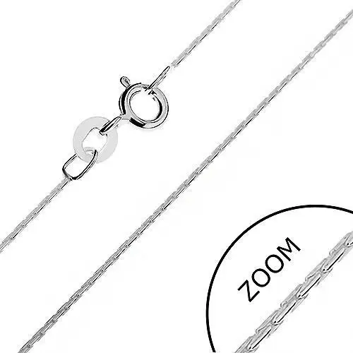 Lśniący łańcuszek ze srebra 925 - tulejkowe ogniwa, 0,7 mm Biżuteria e-shop