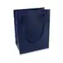 Biżuteria e-shop Mała upominkowa torebka z papieru - ciemnoniebieska, wzór w kratkę, matowa Sklep