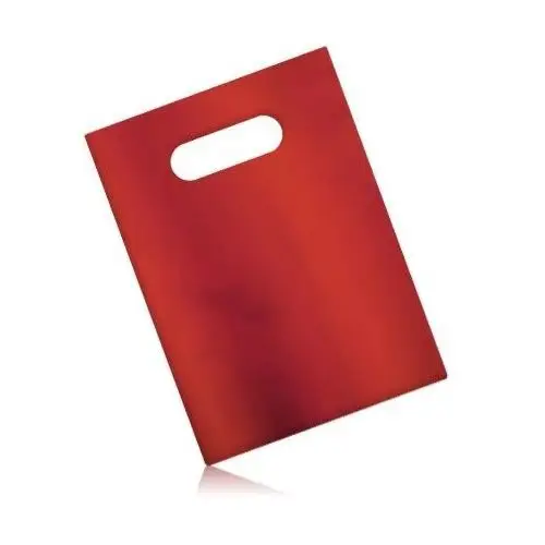 Matowa upominkowa torebka z celofanu, ciemnoczerwony kolor