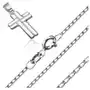 Biżuteria e-shop Naszyjnik, lśniący łańcuszek z owalnych ogniw i przeplatany krzyż, srebro 925 Sklep