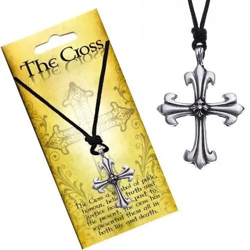 Naszyjnik z zawieszką w kształcie krzyża, ramiona lilii Biżuteria e-shop
