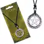 Biżuteria e-shop Naszyjnik ze sznurkiem - magiczny pentagram z runami w kółku Sklep