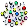 Neonowy fake plug anodyzowany z gumkami - kolor kolczyka: fioletowy Biżuteria e-shop Sklep