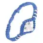 Niebieska pleciona bransoletka, lśniący stalowy krzyż i kółeczka, regulowana Sklep