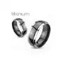 Obrączka z tytanu - czarno srebrna - rozmiar: 60 Biżuteria e-shop Sklep