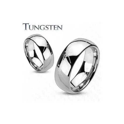 Biżuteria e-shop Obrączka z wolframu - srebrna, styl władcy pierścieni - rozmiar: 64
