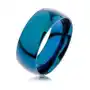 Biżuteria e-shop Obrączka ze stali 316l, niebieski kolor, anodyzowany tytanem, 8 mm - rozmiar: 62 Sklep
