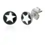 Biżuteria e-shop Okrągłe kolczyki sztyfty - biała gwiazda Sklep