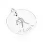 Okrągły i lśniący srebrny wisiorek 925, znak Zodiaku WAGA, przezroczysta cyrkonia Sklep