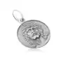 Biżuteria e-shop Okrągły medalik z twarzą jezusa, matowy, patynowany, ze srebra 925 Sklep