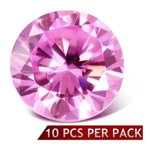 Okrągły różowy szlifowany kamyczek, 3 mm Biżuteria e-shop
