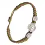 Biżuteria e-shop Orzechowo brązowa pleciona bransoletka, trzy wstawki ze spiralą Sklep