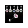 Biżuteria e-shop Piercing do języka akrylowy z kamykami - kolor kolczyka: jasnozielony Sklep