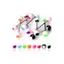 Piercing do języka kolorowe serduszko na kuleczce - kolor kolczyka: różowy Biżuteria e-shop Sklep