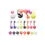 Biżuteria e-shop Piercing do pępka dwukolorowa piłka plażowa - kolor kolczyka: fioletowy Sklep