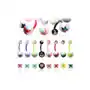 Biżuteria e-shop Piercing do pępka - motylek na kuleczce - kolor kolczyka: fioletowy Sklep