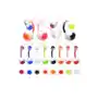 Biżuteria e-shop Piercing do pępka - pięcioramienna gwiazda - kolor kolczyka: fioletowy Sklep