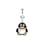 Biżuteria e-shop Piercing do pępka - stalowy pingwin, różowy szal Sklep