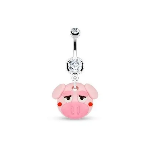 Piercing do pępka - świnka fimo Biżuteria e-shop