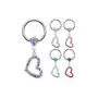 Biżuteria e-shop Piercing kółko z serduszkiem wysadzanym cyrkoniami - kolor cyrkoni: aqua niebieski - q Sklep