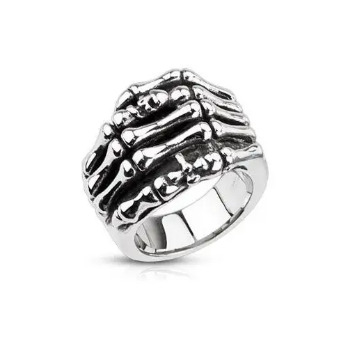 Biżuteria e-shop Pierścień ze stali - szkielet dłoni - rozmiar: 64