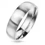 Pierścień ze stali w srebrnym odcieniu - matowa powierzchnia, 6 mm - Rozmiar: 65, kolor szary Sklep