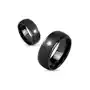 Pierścionek w czarnym odcieniu, stal 316l, błyszcząca powierzchnia, przezroczysta cyrkonia, 8 mm - rozmiar: 65 Biżuteria e-shop Sklep