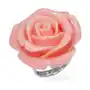 Pierścionek ze stali - różowy rozkwitnięty kwiat z żywicy - Rozmiar: 55, kolor różowy Sklep