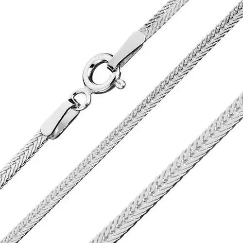Płaski łańcuszek ze srebra 925 - ukośnie ułożone oczka, 1,8 mm Biżuteria e-shop