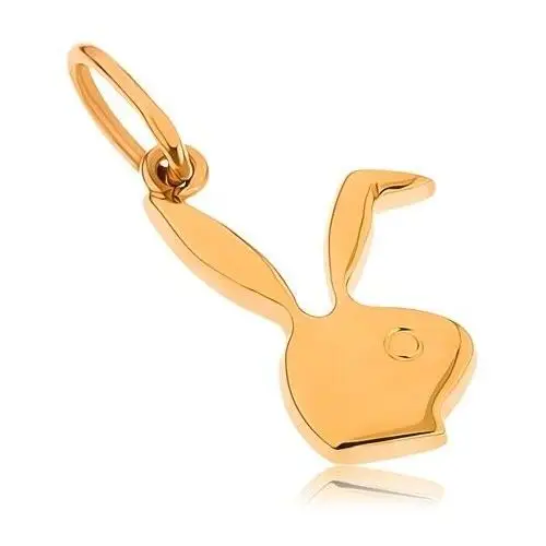 Biżuteria e-shop Płaski wisiorek z żółtego złota 9k - głowa króliczka