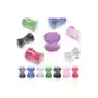 Biżuteria e-shop Plug do ucha uv brokatowy, siodłowy, marmurowy - szerokość: 10 mm, kolor kolczyka: różowy Sklep