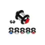 Biżuteria e-shop Plug do ucha ze stali z kolorową cyrkonią i dwiema gumkami - szerokość: 5 mm, kolor cyrkoni: czerwony - r Sklep