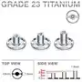 Biżuteria e-shop Podskórny tytanowy implant mikrodermalny, okrągły kształt, gwint wewnętrzny, 1,6 mm - długość: 3 mm Sklep