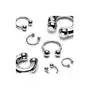 Półokrągły kolczyk ze stali chirurgicznej, kuleczki - wymiary: 1,2 mm x 10 mm x 4 mm Biżuteria e-shop Sklep