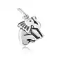 Biżuteria e-shop Siedzący słoń, patynowane nacięcia, srebro 925 Sklep