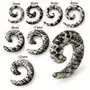 Ślimak do ucha - białobrązowy expander z motywem węża - szerokość: 4 mm Biżuteria e-shop Sklep