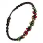 Biżuteria e-shop Spiralna bransoletka z czarnego sznurka i kolorowych koralików Sklep