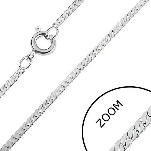 Biżuteria e-shop Spłaszczony łańcuszek ze stali chirurgicznej - plecione oczka