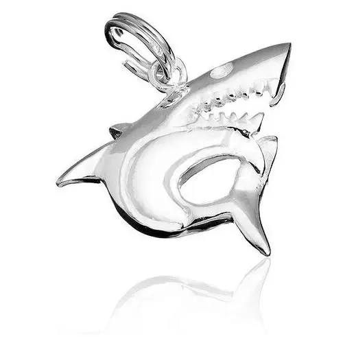 Biżuteria e-shop Srebrna zawieszka 925 - drapieżny rekin