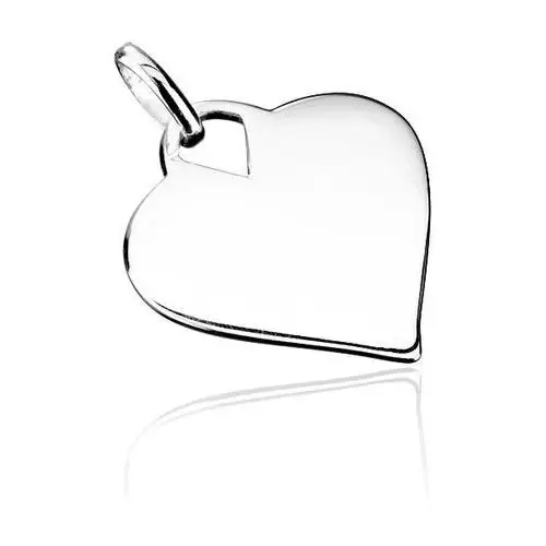 Srebrna zawieszka 925 - gładkie błyszczące serce Biżuteria e-shop