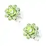 Biżuteria e-shop Srebrne 925 kolczyki, kwiat z jasnozielonych kryształków preciosa Sklep