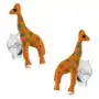 Srebrne 925 kolczyki, pomarańczowa żyrafa z szarymi kropkami, sztyfty, kolor pomarańczowy Sklep