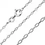 Srebrny 925 łańcuszek, pionowo połączone gładkie owalne ogniwa, 1 mm Biżuteria e-shop Sklep