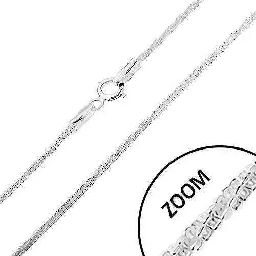 Srebrny 925 łańcuszek, splot żmijka - proste i skręcone części, szerokość 1,7 mm, długość 500 mm Biżuteria e-shop
