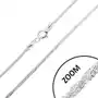 Srebrny 925 łańcuszek, splot żmijka - proste i skręcone części, szerokość 1,7 mm, długość 550 mm, kolor szary Sklep