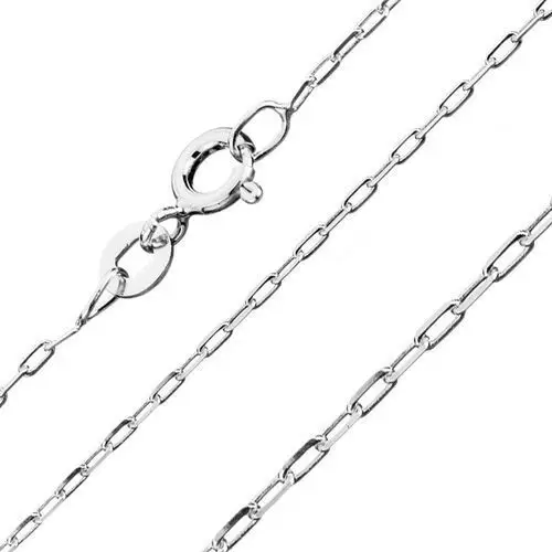 Biżuteria e-shop Srebrny łańcuszek 925 - błyszczące gładkie prostokąty, 1,2 mm