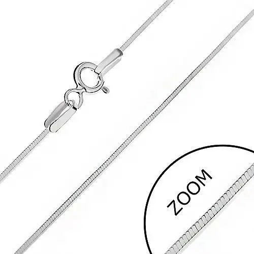 Srebrny łańcuszek 925 - błyszczący kanciasty splot, 0,8 mm, AB11.18