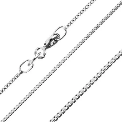 Srebrny łańcuszek 925, gęsto połączone kanciaste ogniwa, szerokość 0,7 mm, długość 500 mm Biżuteria e-shop