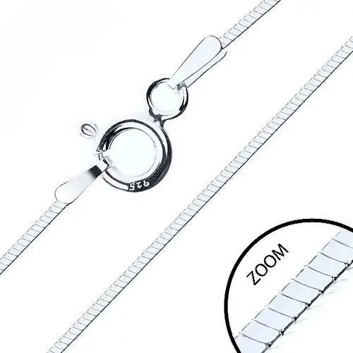 Srebrny łańcuszek 925, lśniąca czteroboczna żmijka, 1 mm Biżuteria e-shop