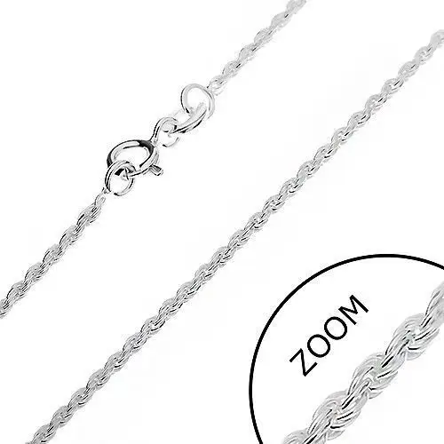 Srebrny łańcuszek 925 - ścięta spirala, 1,5 mm Biżuteria e-shop